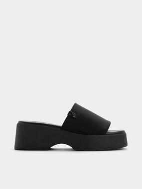 Aldo Yassu Black Platform Slide Sandal - Women's